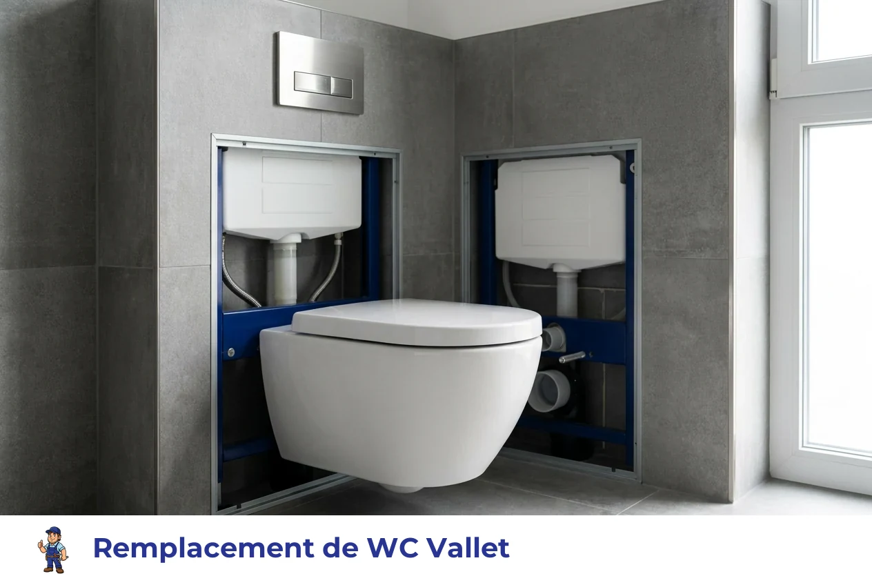 Remplacement de WC à Vallet